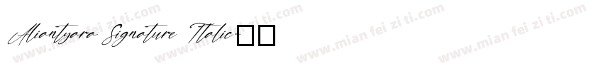 Aliantyara Signature Italic字体转换